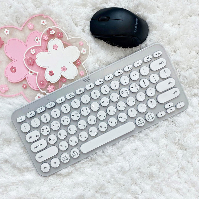 로지텍 K380 K380S 키스킨 한영 컬러 실리콘 키보드덮개 커버, 1개, K380(심플화이트)