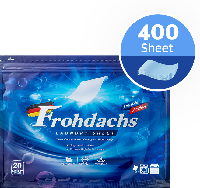 프로닥스 고농축 더블액션 클린코튼향 시트세제, 20개입, 20개