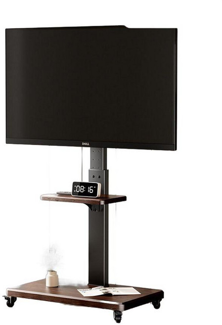 이동식 TV거치대 티비거치대 회의실 모니터 스탠드 거실 다이 고급형 26-75인치, 회전 26-75인치 밝은 나무 40kg