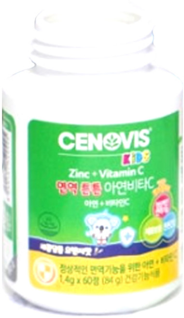 세노비스 키즈 면역튼튼 아연비타C 84g, 60정, 1개