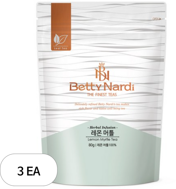 베티나르디 레몬 머틀 리필 지퍼백, 80g, 1개입, 3개