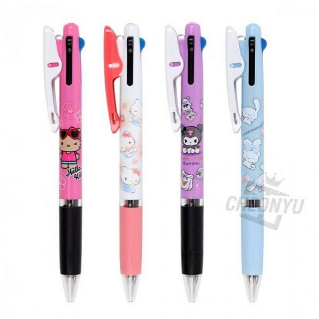 볼펜 패턴 산리오 3색펜 제트스트림 3색 0.5mm, 쿠로미