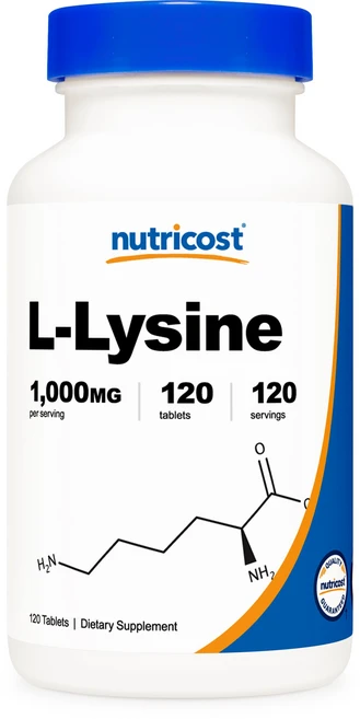 뉴트리코스트 L-리신 1000mg 타블렛, 120정, 1개 - 쿠팡