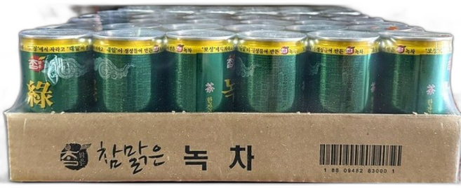 참맑은 녹차 캔 /단체/식당/업소/탕비실/행사/엠티/간담회/회의/대용량/음료수/그린티/디저트, 175ml