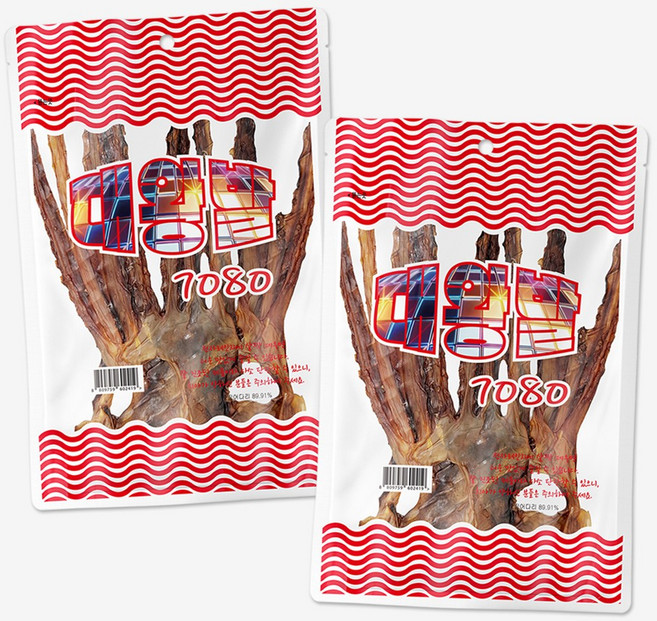 추억의 옛날 특왕 문어발 대왕발7080, 2개, 65g