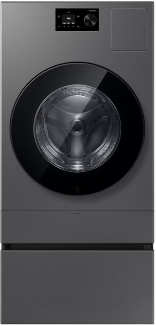 Bespoke AI 콤보 25/18kg (71.1mm LCD+다이얼)+수납함, 다크스틸, WD80H25BHSN1