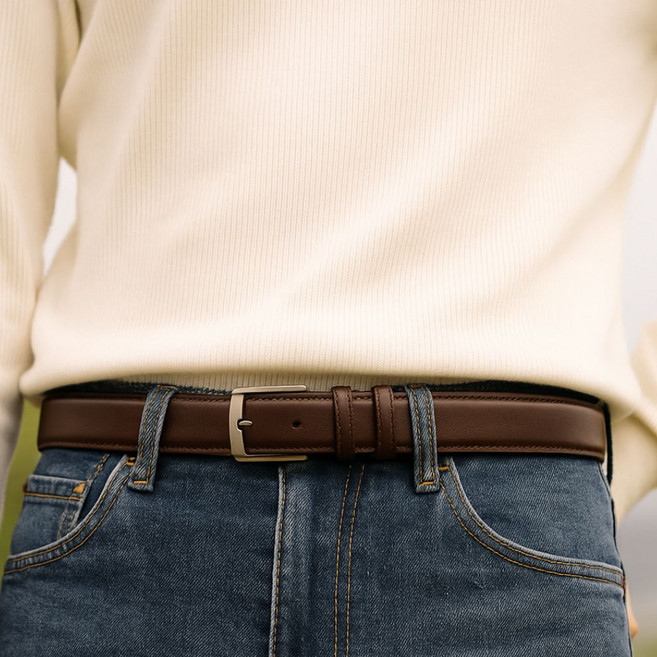 뮤즈렛 남성 소가죽 벨트 정장 청바지 데일리