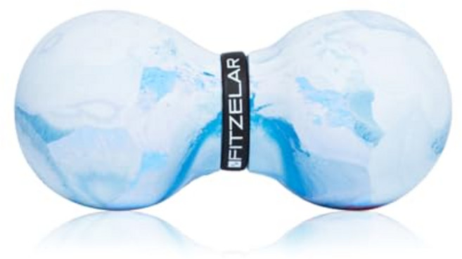 ANTIFLOW 마사지볼 땅콩볼 지압볼 발바닥 스트레칭 천연고무, 블루 블랙, 1개