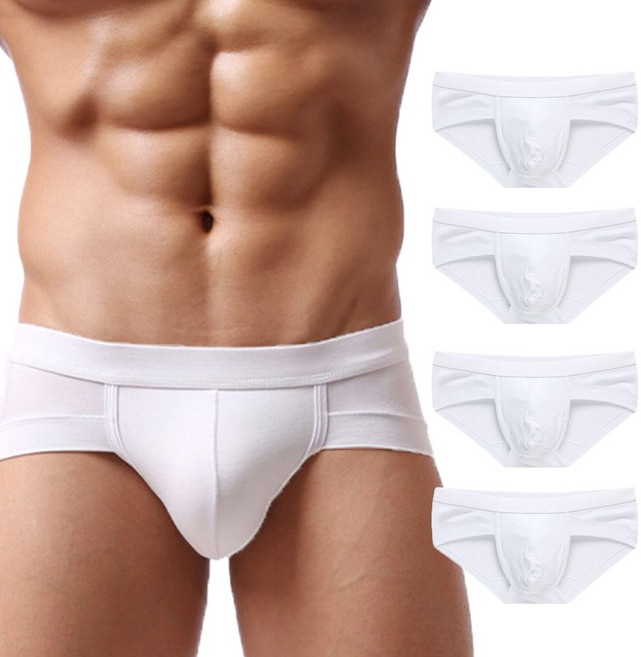 남성 슬림라인 3D 입체형 삼각 브리프 데일리 소프트 언더웨어 팬티 5P