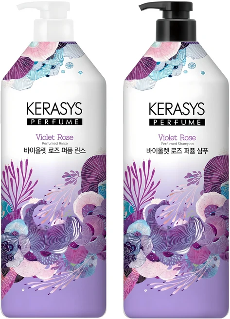 케라시스 퍼퓸 샴푸 1L + 퍼퓸 린스 바이올렛 로즈 1L, 1개 - 쿠팡