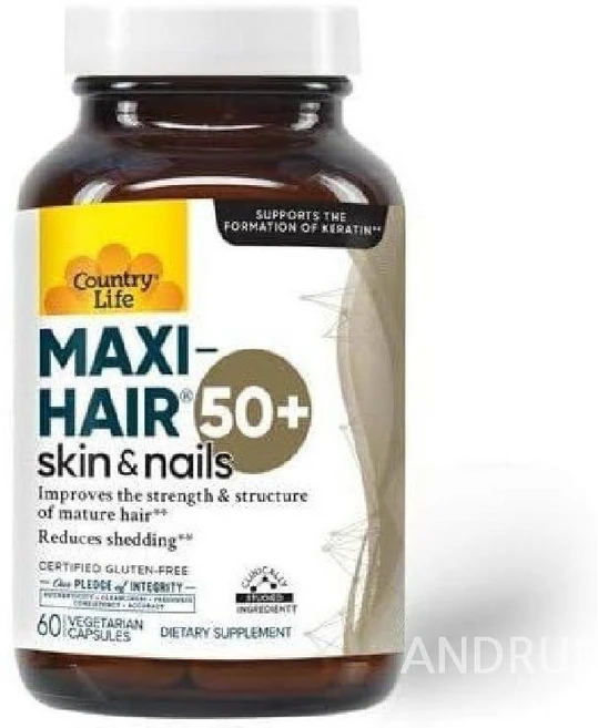 컨트리라이프 맥시헤어 50+ 스킨 앤 네일 50세이상용 보충제, 1개, 60정 - 쿠팡