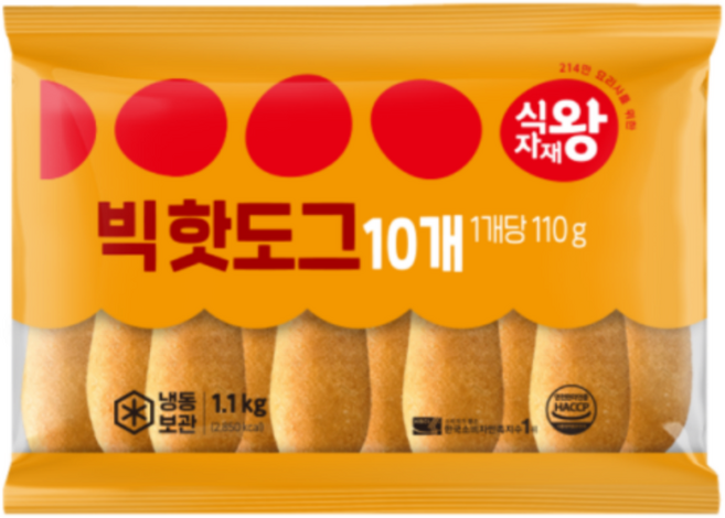 식자재왕 빅핫도그, 1개, 1.1kg