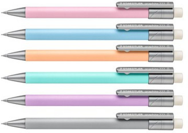 스테들러 777 파스텔 컬러 샤프 0.5mm, 6개, 혼합색상