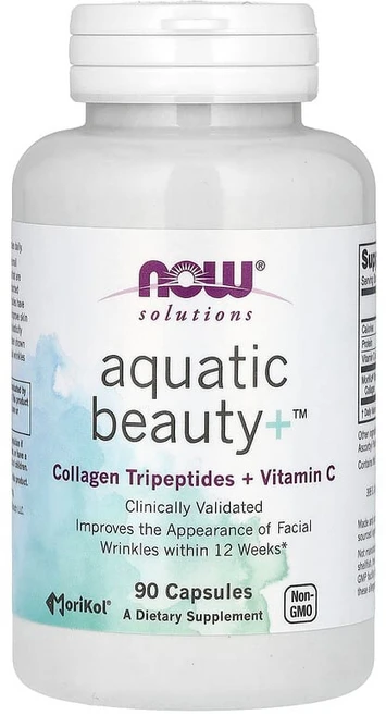 NOW Foods Solutions Aquatic Beauty+ 캡슐 90정 NOW-03394, 1개 - 쿠팡