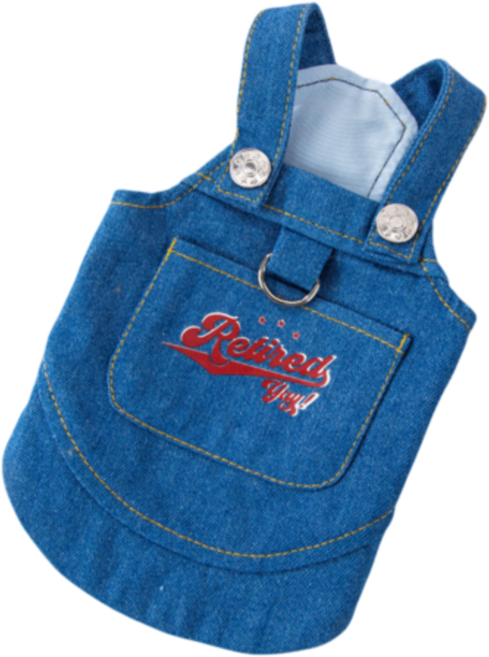 멍담 강아지 멜빵 청치마 청바지 데님 하네스, 1개, 진청