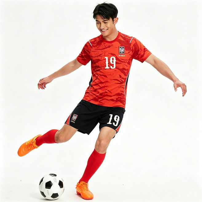 4위 - Vezri 2026 한국 원정 유니폼 7번 4번 11번 19번 주니어 성인용 트레이닝복 반팔 티셔츠 축구 운