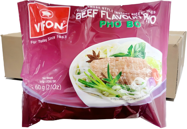 베트남 비폰 포보 소고기맛 쌀국수 PHO BO, 60g, 18개