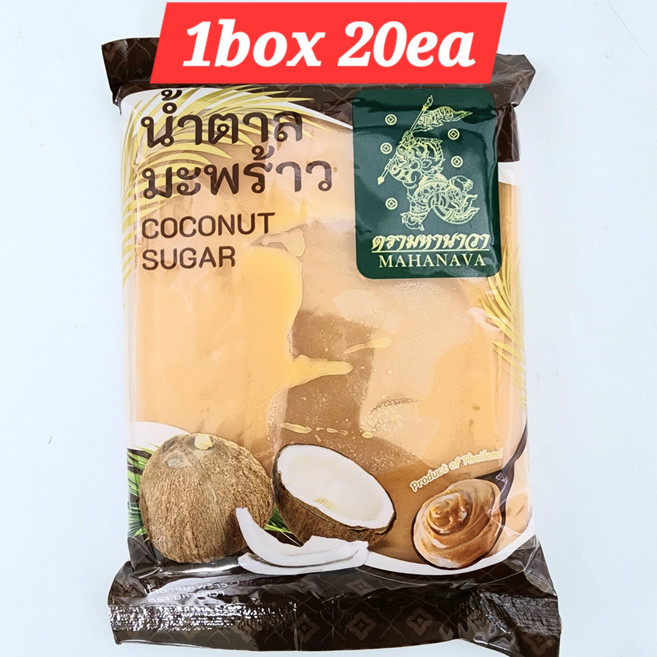 태국 코코넛 슈가 설탕 팜슈가 Coconut Sugar 박스제품, 500g, 20개