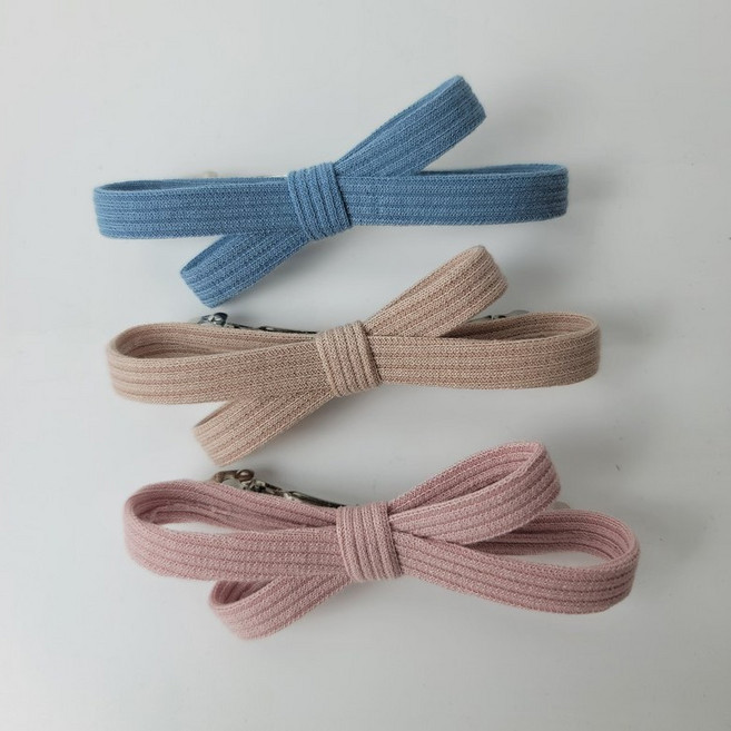 9color 8cm 골지 리본핀 2+1 빼빼로핀 자동핀 반머리 옆머리 앞머리 3세트 헤어핀