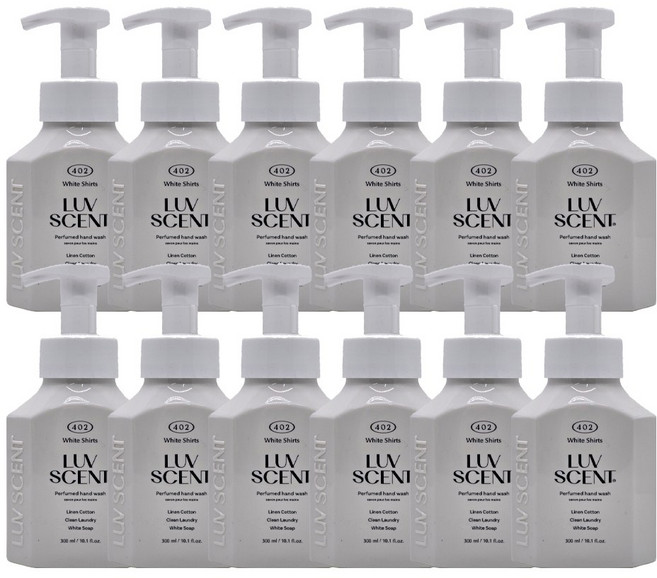 럽센트 플라워마켓 핸드워시 린넨코튼향, 300ml, 12개