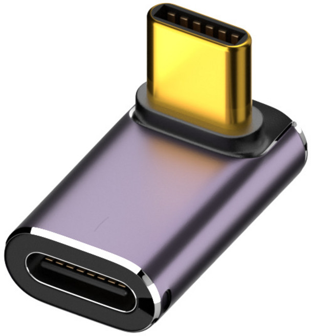 USB4.0全功能轉接頭, 1個, 240W 40GB TC母轉公立式彎, 240W 40GB TC母轉公立式彎030-85