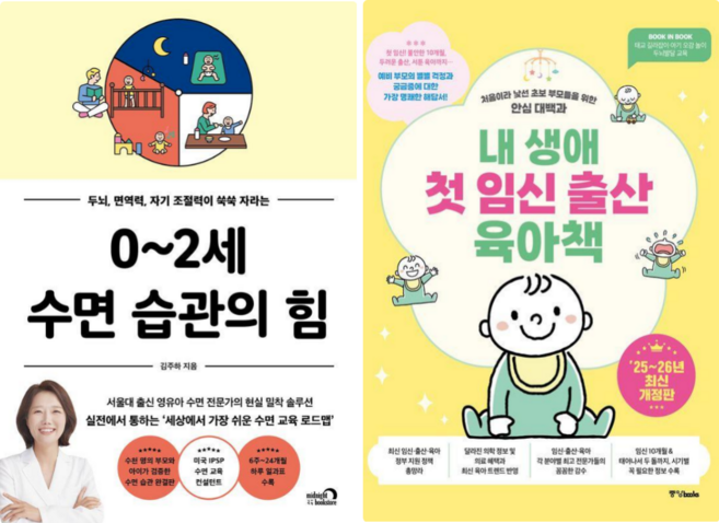 0~2세 수면 습관의 힘 + 내 생애 첫 임신 출산 육아책 2025-2026 (전 2권)