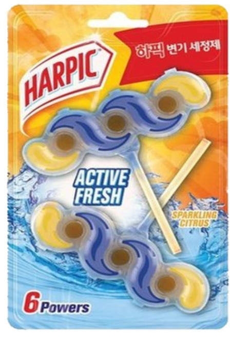 변기세정제 이지오프뱅 하픽 액티브 프레쉬 스파클링 시트러스 듀오 35g 2개입 1개