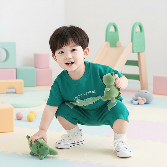 몽실이 악어 반팔트레이닝 상하복