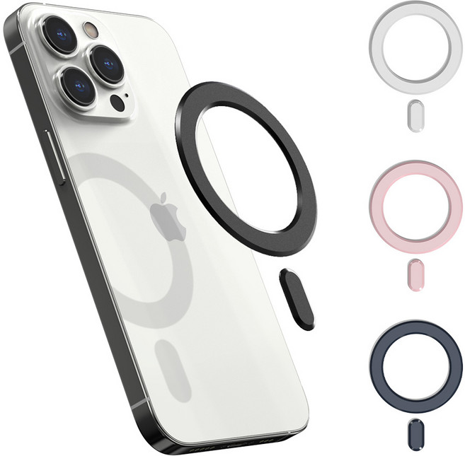 밸류엠 맥세이프 호환 플레이트 자석 스티커, 네이비, 2개