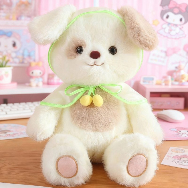 可愛兔子玩偶抱枕毛絨玩具, 1個, 狗狗小金貂絨面料 柔順舒適,45釐米全新品質羽絨棉填充