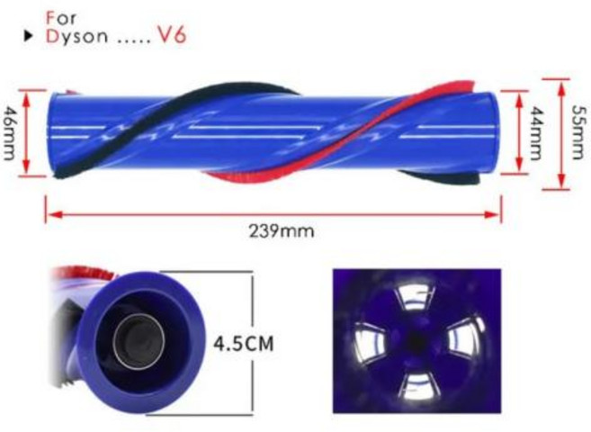 다이슨 V6 V8 V10 V11 무선 진공 청소기 교체 Brushroll 전기 브러시 헤드 롤러 바 용 브러시 롤 966821 -01 부품