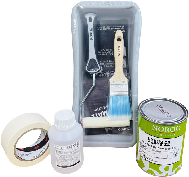 주차라인 페인트 - 도로용 흰색 1L 세트, 흰색-4종세트, 1개