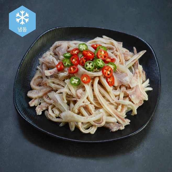 삶은 돼지귀 슬라이스 국내산 간식 냉동 국밥 순대국재료 500g, 1개