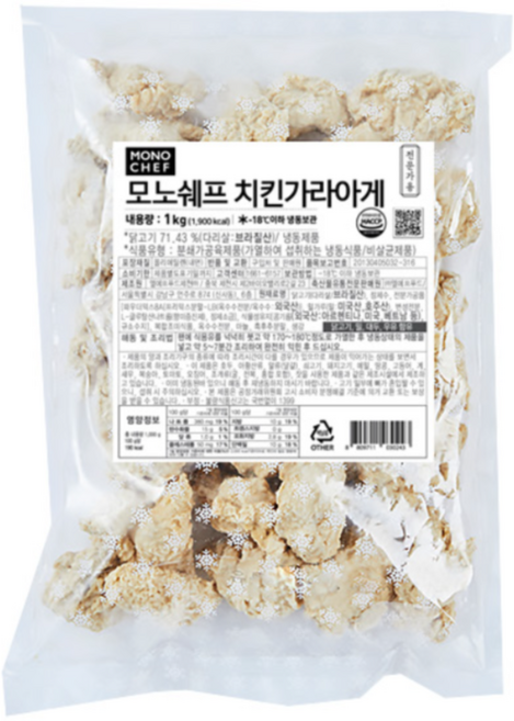 케이푸드_모노쉐프 와후 치킨가라아게, 1개, 1kg