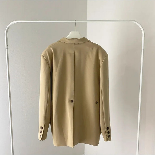 다다구리 Z0394A 여성 봄가을 빅사이즈 양복 뒤트임 캐주얼 루즈핏 정장 코트