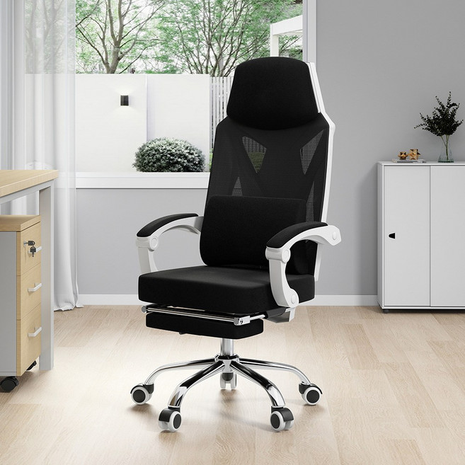 코세드 컴퓨터 게이밍의자 CF-022, 발받침 미포함, 화이트