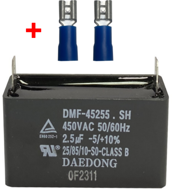 대동 콘덴서 콘덴샤 보일러콘덴서 선풍기콘덴서 모터콘덴서 펌프콘덴서 사각수지콘덴서 450VAC 모음, DMF-45255 2.5uF(450V), 1개