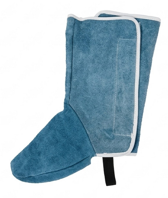 웰즈 용접각반 KWG-430X 소가죽 토시 용접용 보호구 안전 안전화각반 작업용 산업용, 1개, 파란색