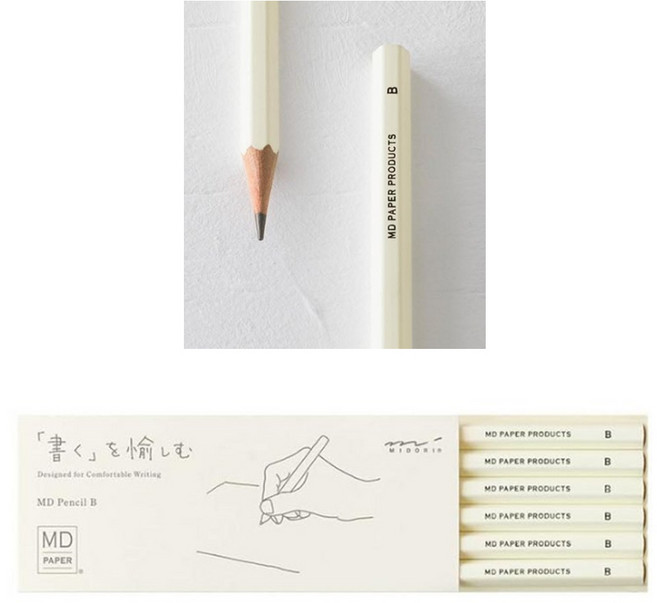 미도리 MD 연필 디자인필 일본 B연필 세트, 12개입