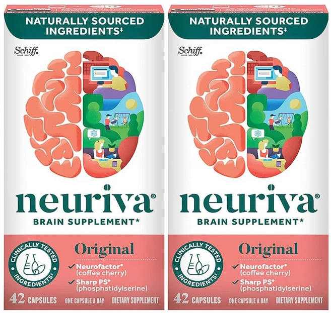Neuriva 뉴리바 오리지널 브레인 퍼포먼스 뇌 영양제 42캡슐 2팩, 2개, 42정 - 쿠팡
