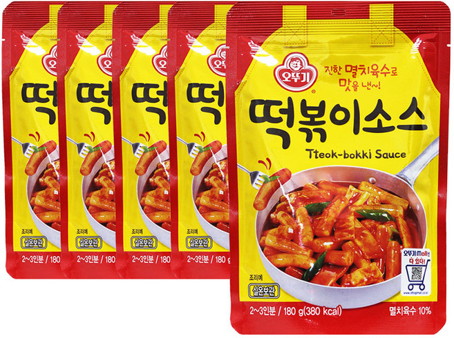 오뚜기 떡볶이소스 180g 5개