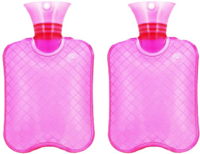 보온 온수팩 온수 물주머니 미니 핫팩 보온 주머니 온 찜질팩, 보온물주머니500ML 로즈핑크 2개