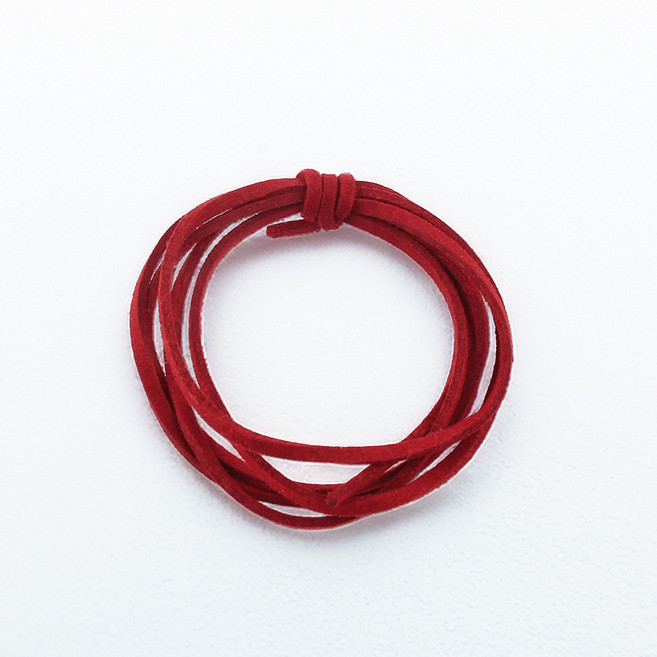 1m 세무끈 쎄무 가죽끈 매듭끈 팔찌끈 인조 쉐이드끈 인조가죽끈, 세무끈1m-No.10-다홍