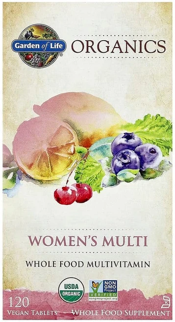 Garden of Life 오가닉 여성용 종합비타민 비건 정제 120정 GOL-11774, 1개 - 쿠팡