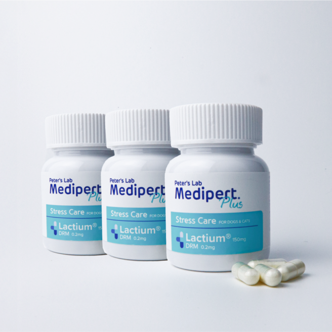 피터스랩 메디퍼트 플러스 강아지 고양이 락티움 진정제 MCT오일 체중조절제 영양제, 30정, 스트레스완화/안정/집중력관리, 3개