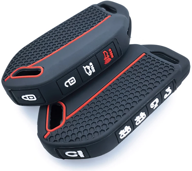 카사랑 카니발 ka4 9버튼 실리콘 스마트키 리모컨 키케이스, k01, 1블랙