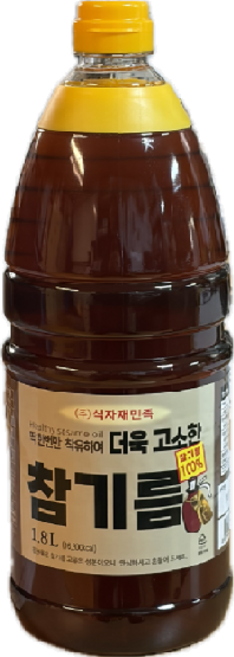 식자재민족 참기름 (깨분 백프로), 1개, 1.8L