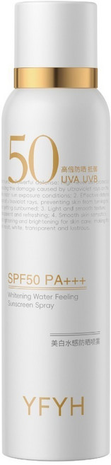 YFYH 亮白水感防曬噴霧 SPF50 PA+++, 1個, 亮白水感防曬噴霧,【單】✨瓶装