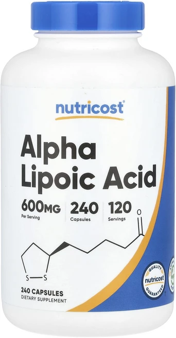 Nutricost 알파리포산 600mg 캡슐 240정 (캡슐당 300mg), Nutricost알파리포산600mg캡슐240정캡슐당30, 1개 - 쿠팡
