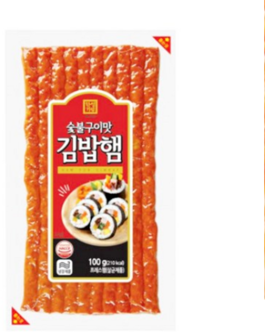 한성 숯불구이맛 김밥햄, 5개, 100g